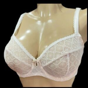 Victoria’s Secret Body by Victorias floral lace Unlined Demi bra  Ivory 38DDD